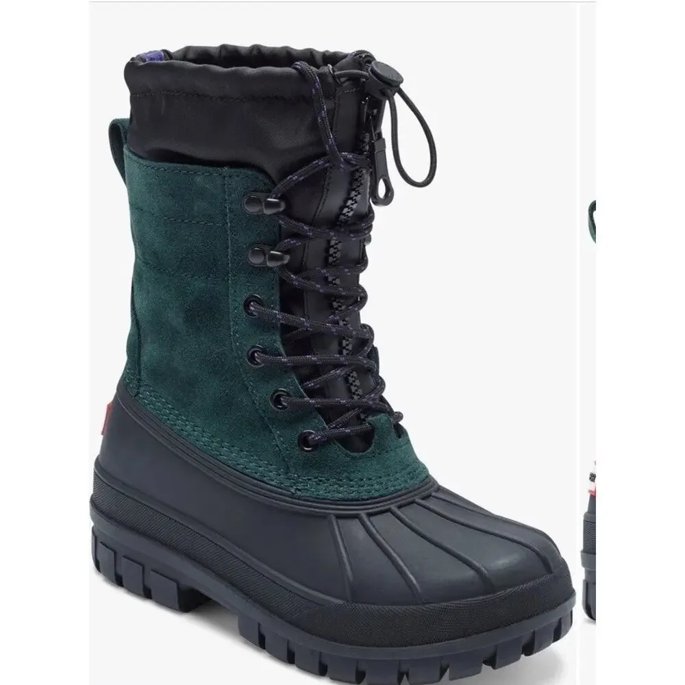 Hunter Skylar Waterproof Boot Green/black Women's Sz 7 $225